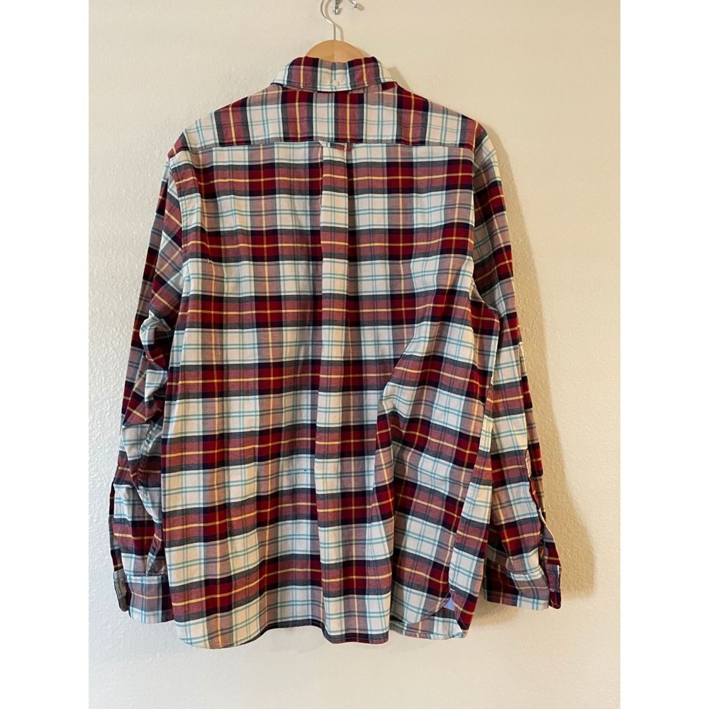 Lands End Men's Sail Rigger Oxford Shirt XL Plaid Traditional Fit Long Sleeve - Picture 3 of 11